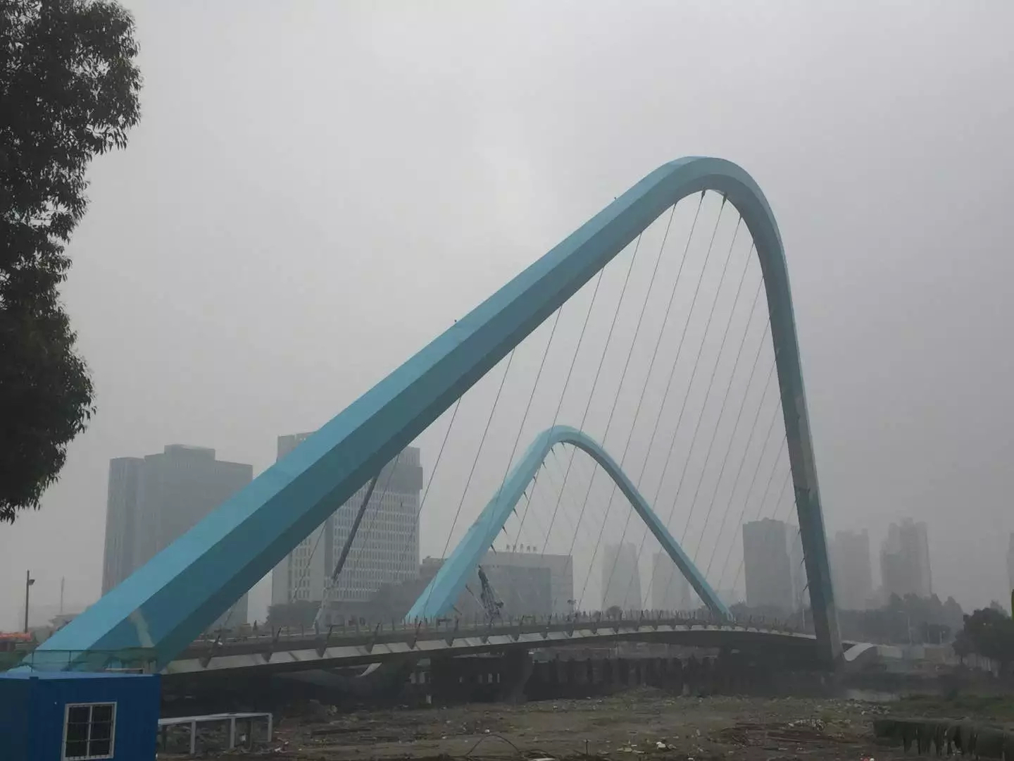 廣州市南沙中心區蕉門河車行橋拱肋合攏(圖9)